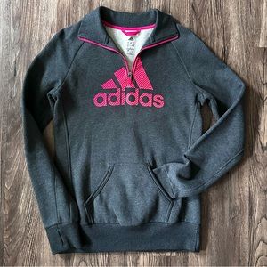 Women’s adidas quarter zip pullover hoodie size small